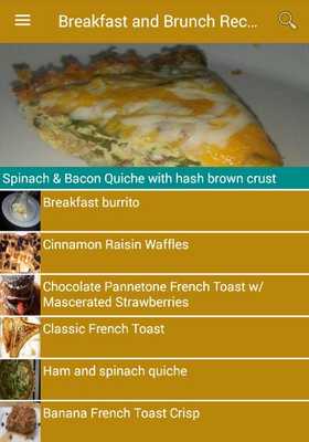 Emulate Android APK Breakfast and brunch recipes