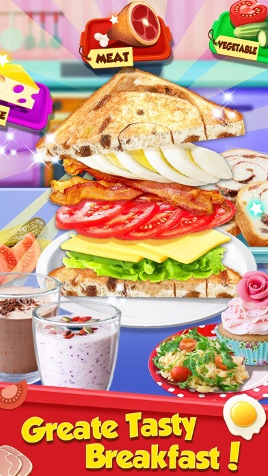 Emulate iPhone app Breakfast Sandwich Food Maker using MyAndroid