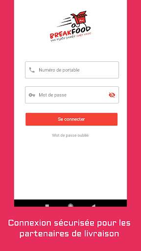 Run android online APK BreakFood : Pour les livreurs from MyAndroid or emulate BreakFood : Pour les livreurs using MyAndroid