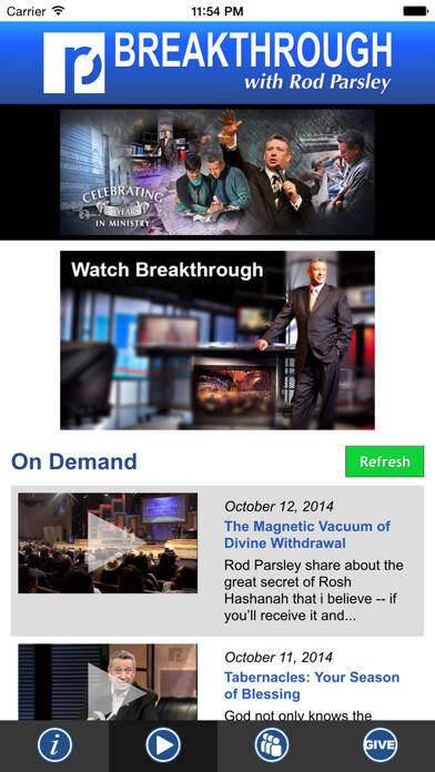 Emulate iPhone app Breakthrough with Rod Parsley using MyAndroid Emulate iPhone app Breakthrough with Rod Parsley using MyAndroid