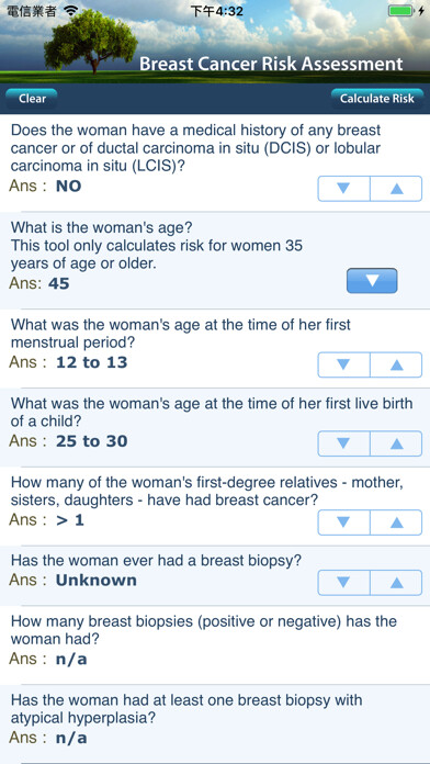 Emulate iPhone app Breast Cancer Risk Assessment using MyAndroid Emulate iPhone app Breast Cancer Risk Assessment using MyAndroid
