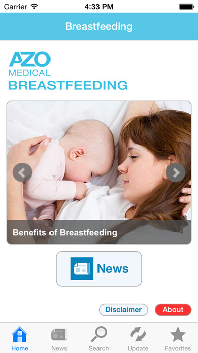 Emulate iPhone app Breastfeeding by AZoMedical using MyAndroid Emulate iPhone app Breastfeeding by AZoMedical using MyAndroid