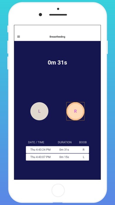 Emulate iPhone app Breast Feeding Tracker App using MyAndroid Emulate iPhone app Breast Feeding Tracker App using MyAndroid