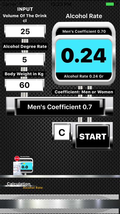 Emulate iPhone app Breathalyzer Digital using MyAndroid