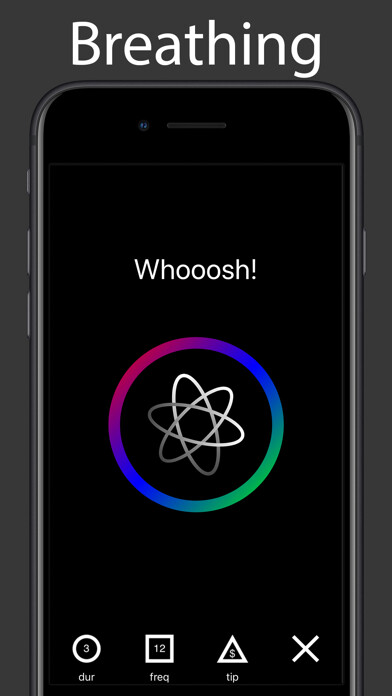 Emulate iPhone app Breathix - Deep Breathing Tool using MyAndroid