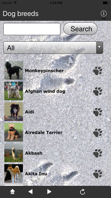 Emulate iPhone app Breeds of Dogs using MyAndroid Emulate iPhone app Breeds of Dogs using MyAndroid