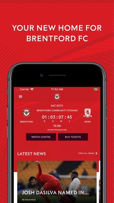 Emulate iPhone app Brentford FC Official using MyAndroid