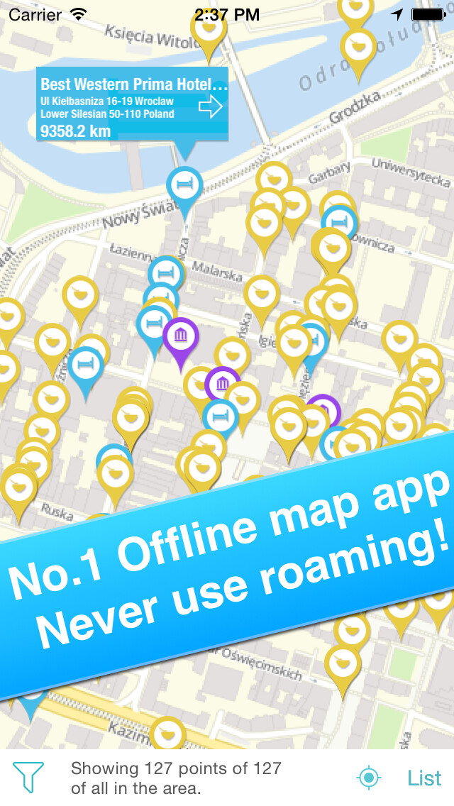 Emulate iPhone app Breslau, Poland - Offline Guide - using MyAndroid