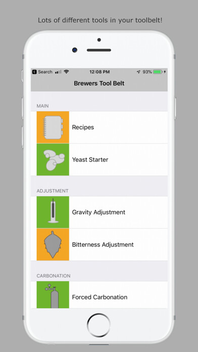 Emulate iPhone app Brewers Tool Belt using MyAndroid Emulate iPhone app Brewers Tool Belt using MyAndroid
