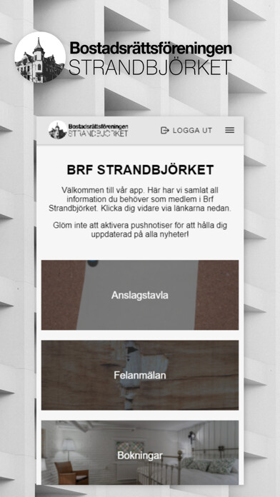 Emulate iPhone app BRF Strandbjörket using MyAndroid Emulate iPhone app BRF Strandbjörket using MyAndroid