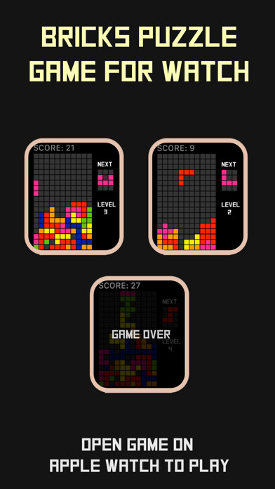 Emulate iPhone app Bricks Puzzle Game For Watch using MyAndroid