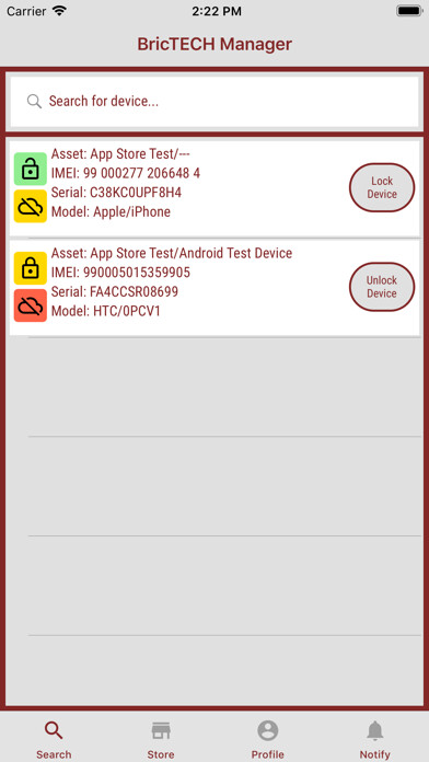 Emulate iPhone app BricTECH Manager using MyAndroid