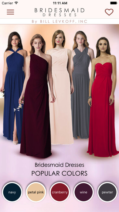 Emulate iPhone app Bridesmaid Dresses using MyAndroid