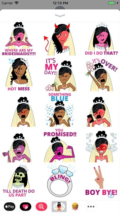 Emulate iPhone app Bridezillas Stickers using MyAndroid Emulate iPhone app Bridezillas Stickers using MyAndroid