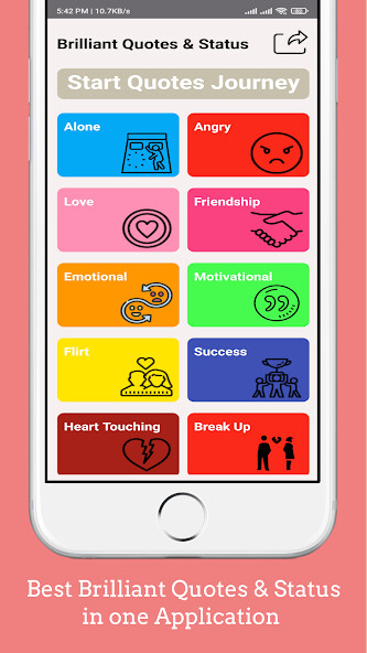 Run android online APK Brilliant Quotes and Status from MyAndroid or emulate Brilliant Quotes and Status using MyAndroid