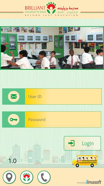 Emulate iPhone app Brilliant School Sharjah using MyAndroid Emulate iPhone app Brilliant School Sharjah using MyAndroid