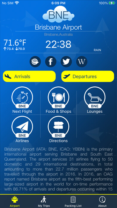 Emulate iPhone app Brisbane Airport Info + Radar using MyAndroid Emulate iPhone app Brisbane Airport Info + Radar using MyAndroid