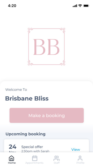 Emulate iPhone app Brisbane Bliss using MyAndroid