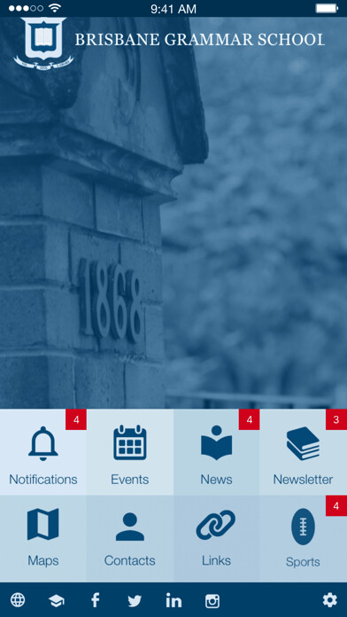 Emulate iPhone app Brisbane Grammar School using MyAndroid
