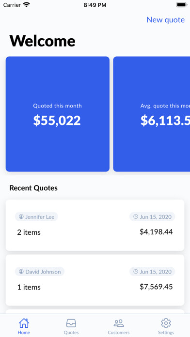 Emulate iPhone app Brite Invoices using MyAndroid