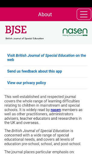 Run android online APK British Journal of Special Ed. from MyAndroid or emulate British Journal of Special Ed. using MyAndroid