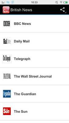 Emulate Android APK British News