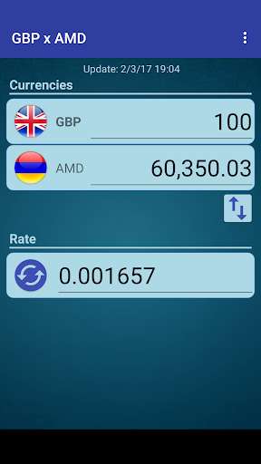 Run android online APK British Pound x Armenian Dram from MyAndroid or emulate British Pound x Armenian Dram using MyAndroid