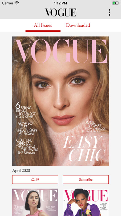 Emulate iPhone app British Vogue using MyAndroid