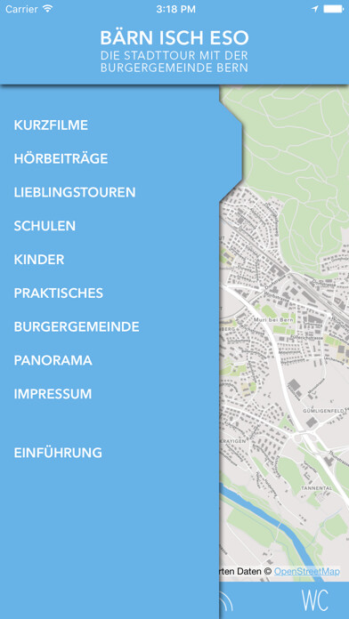 Emulate iPhone app Bärn isch eso using MyAndroid
