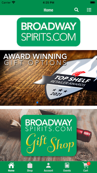 Emulate iPhone app Broadway Spirits using MyAndroid