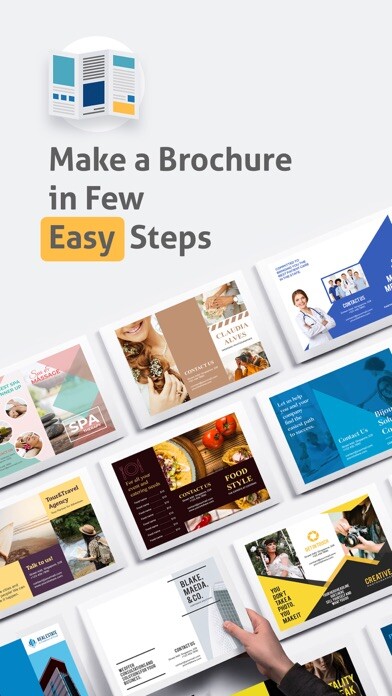 Emulate iPhone app Brochure Maker - Pamphlet using MyAndroid