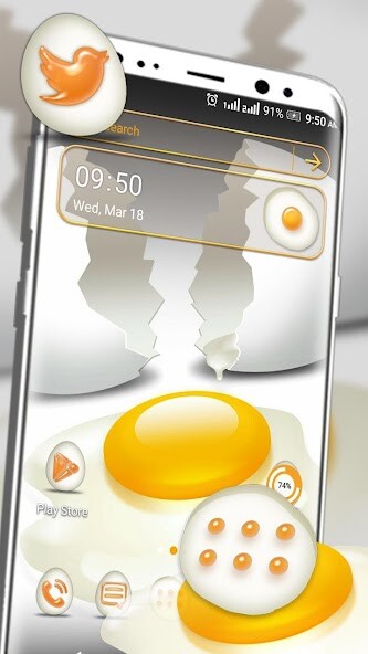 Run android online APK Broken Egg Launcher Theme from MyAndroid or emulate Broken Egg Launcher Theme using MyAndroid