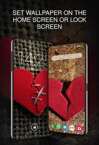 Run android online APK broken heart wallpapers from MyAndroid or emulate broken heart wallpapers using MyAndroid
