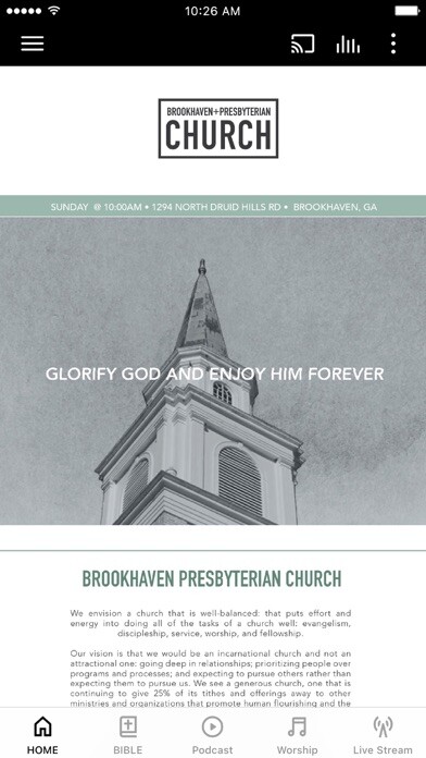 Emulate iPhone app Brookhaven Presbyterian Church using MyAndroid Emulate iPhone app Brookhaven Presbyterian Church using MyAndroid