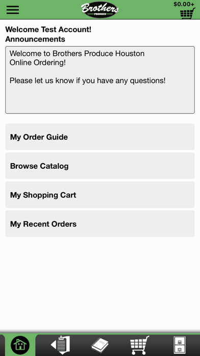 Emulate iPhone app Brothers Produce Houston using MyAndroid