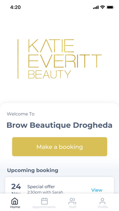 Emulate iPhone app Brow Beautique Drogheda using MyAndroid Emulate iPhone app Brow Beautique Drogheda using MyAndroid