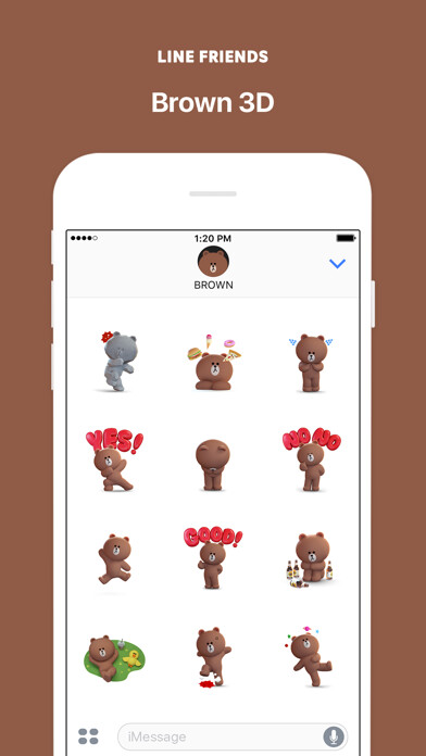 Emulate iPhone app Brown 3D - LINE FRIENDS using MyAndroid Emulate iPhone app Brown 3D - LINE FRIENDS using MyAndroid