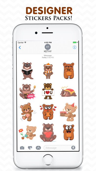 Emulate iPhone app Brown Bear Cute Stickers using MyAndroid Emulate iPhone app Brown Bear Cute Stickers using MyAndroid