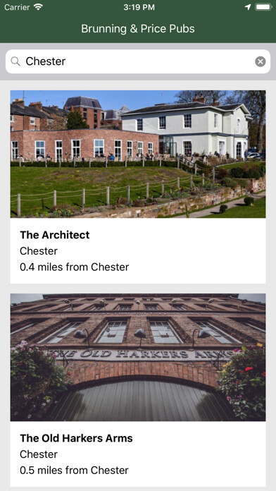 Emulate iPhone app Brunning & Price Pub App using MyAndroid