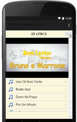Emulate Android APK Bruno e Marrone Letras izi