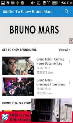 Emulate Android APK Bruno Mars - MV Tube