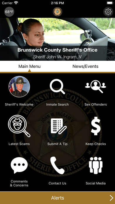 Emulate iPhone app Brunswick County Sheriff using MyAndroid Emulate iPhone app Brunswick County Sheriff using MyAndroid