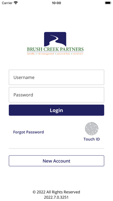 Emulate iPhone app Brush Creek Partners Online using MyAndroid