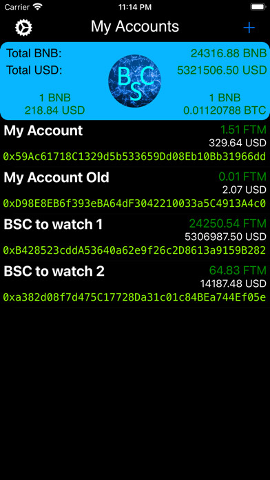 Emulate iPhone app BSC Explorer using MyAndroid Emulate iPhone app BSC Explorer using MyAndroid