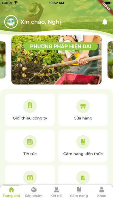 Emulate iPhone app BSF Smart Farm using MyAndroid