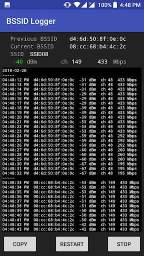 Run android online APK BSSID Logger from MyAndroid or emulate BSSID Logger using MyAndroid Run android online APK BSSID Logger from MyAndroid or emulate BSSID Logger using MyAndroid