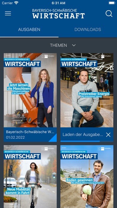 Emulate iPhone app BSW Magazin der IHK Schwaben using MyAndroid