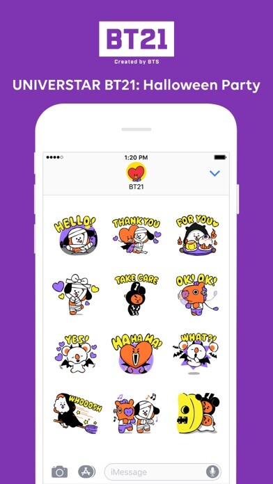 Emulate iPhone app BT21: Halloween Party using MyAndroid Emulate iPhone app BT21: Halloween Party using MyAndroid