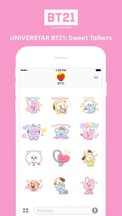 Emulate iPhone app BT21 : Sweet Talkers using MyAndroid Emulate iPhone app BT21 : Sweet Talkers using MyAndroid