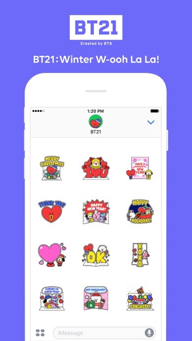 Emulate iPhone app BT21: Winter W-ooh La La! using MyAndroid Emulate iPhone app BT21: Winter W-ooh La La! using MyAndroid